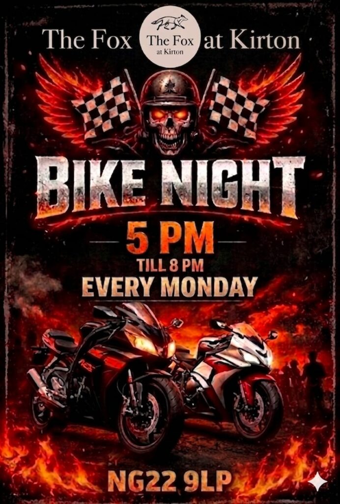 Bike Night at The Fox Kirton Every Monday